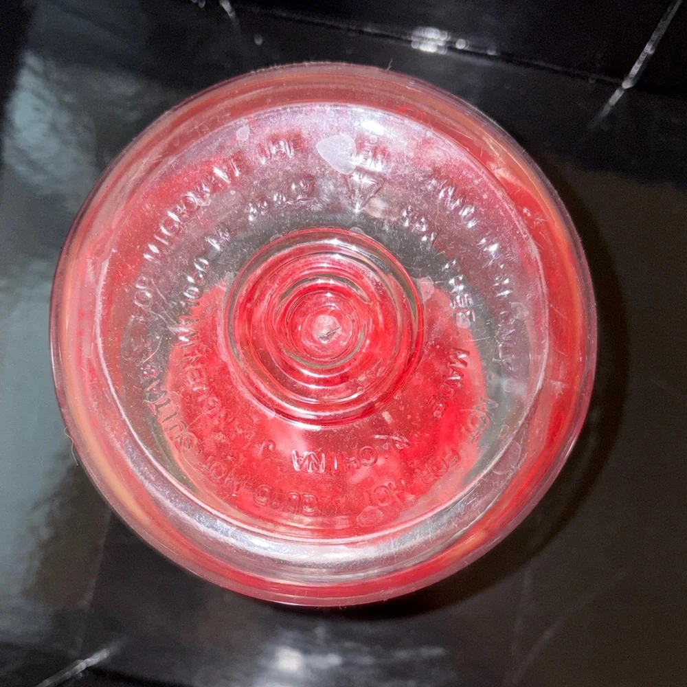 Red and Clear Pet Treat Jar